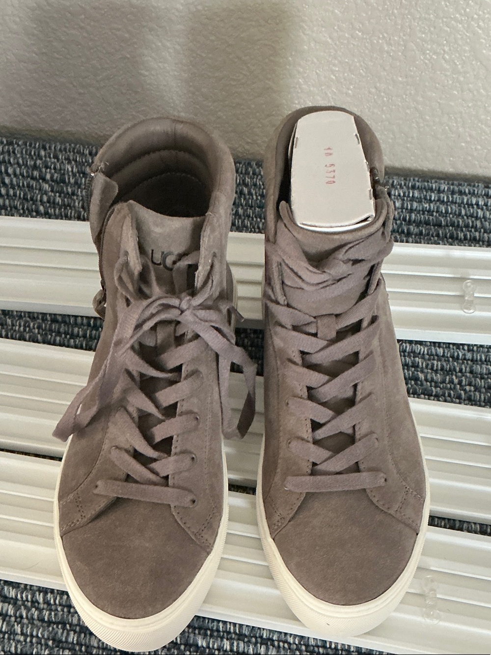 UGG Women's High-Top Suede Sneakers in Grey